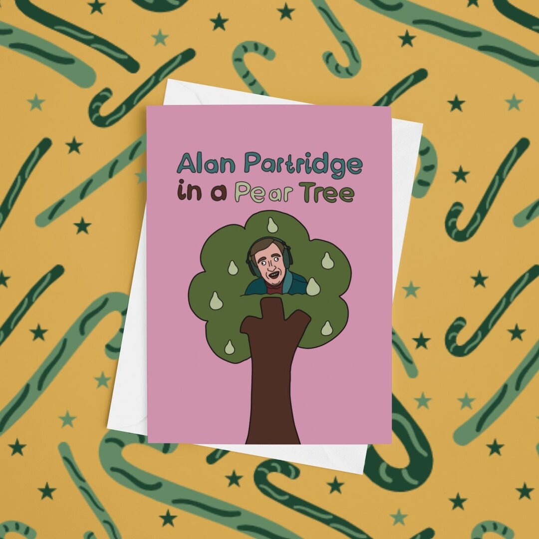 Funny Alan Partridge in a Pear Tree Christmas Card 12 Days Etsy