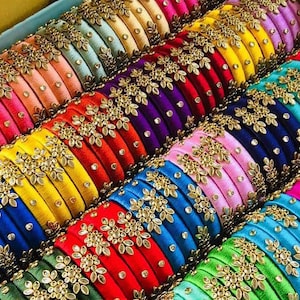 Silk thread bangles/kundan bangles/return gift bangles