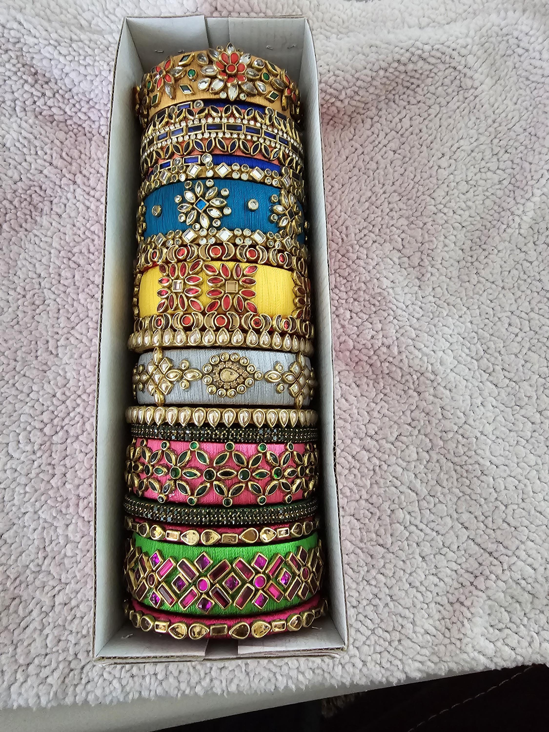 Silkthread bangles/kundan bangles/return gift bangles