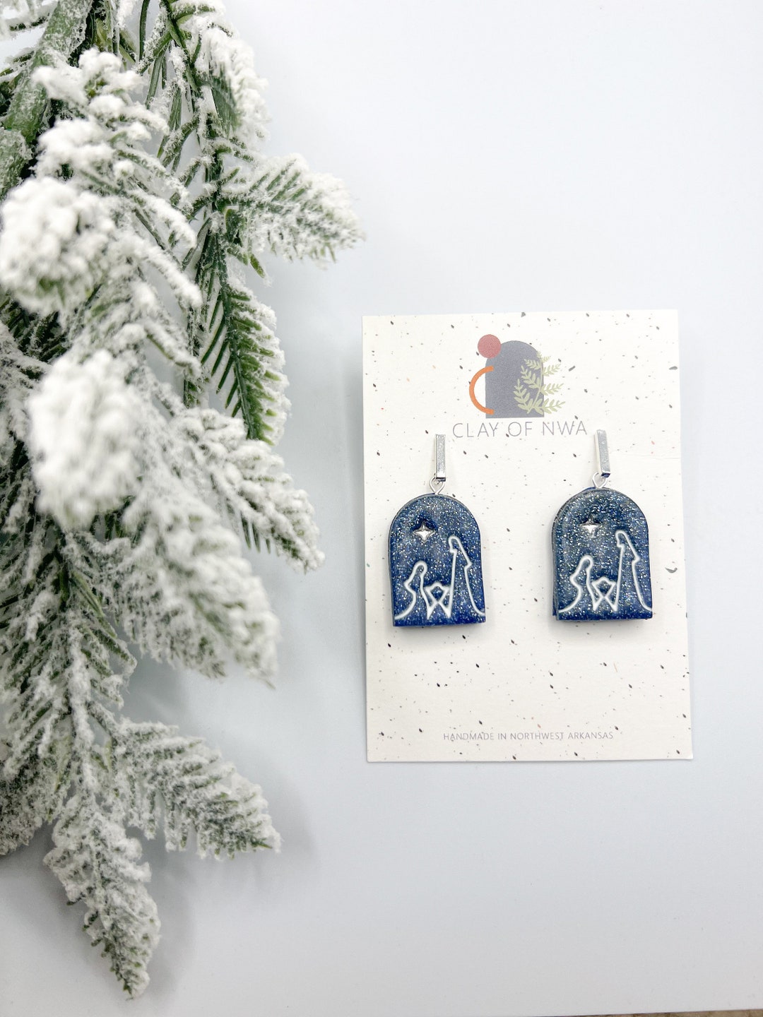 Nativity Scene Earrings, Christian Accessories, Reason for the Season, Christmas Earrings, Away