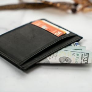 Ideas para regalos de Navidad, regalo de aniversario, billetera delgada personalizada, regalo del día del padre, tarjetero de cuero minimalista, el mejor regalo para los padrinos de boda