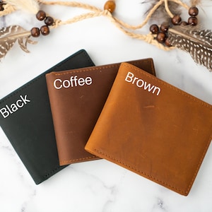 Christmas Gift for Him, Personalized Wallet, Mens Wallet, Engraved Wallet, Custom Wallet, Leather Wallet,Boyfriend Gift For Men,Gift for Dad image 9