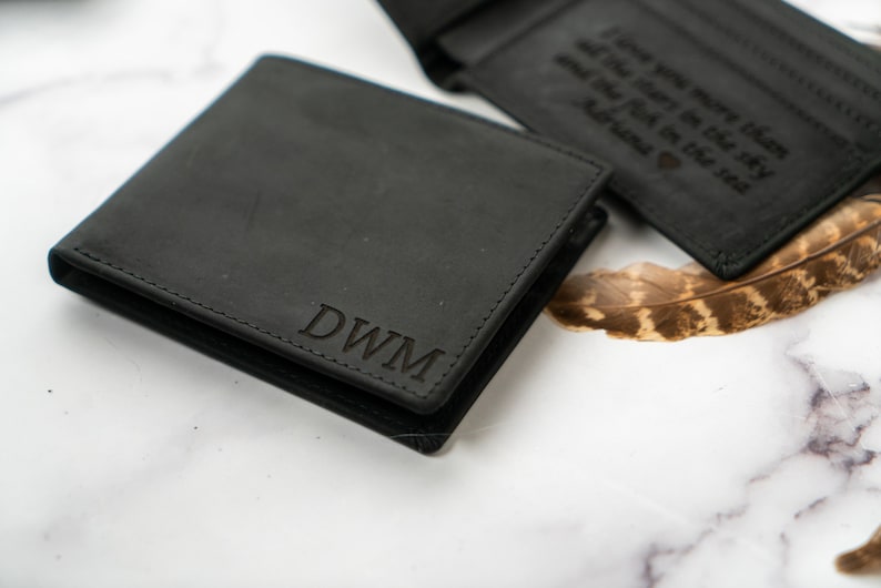 Christmas Gift for Him, Personalized Wallet, Mens Wallet, Engraved Wallet, Custom Wallet, Leather Wallet,Boyfriend Gift For Men,Gift for Dad image 8