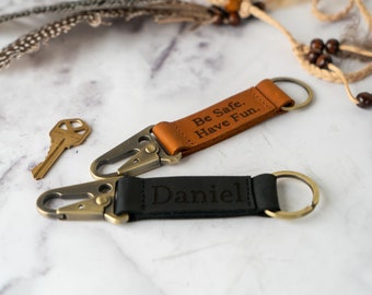 Best Christmas gifts. Personalized Leather Keychain. Custom Leather Keychain. Wedding Gift, Monogrammed Leather Key fob. Handmade in USA