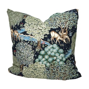 Fodera per cuscino in tessuto di cotone Rifle Paper Co Granada Menagerie, grande decorazione per la casa, motivo: alberi della foresta, cervo, cuscino quadrato per divano 20x20 rpcq