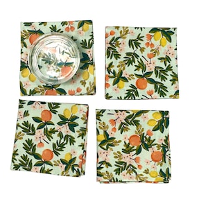 10" agrumi su menta Rifle Paper Co Cocktail Arance e limoni Tovaglioli piccoli Amalfi Springs Beach Panno Bevanda Biancheria da tavola da picnic rpcq
