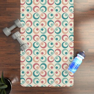 Retro Yogamatte, Hippie Yogamatte, Retro modern, Retro Yogamatte, Meditationsmatte, Pilates Matte, Heimgym, Trainingsgeräte, rutschfeste Matte