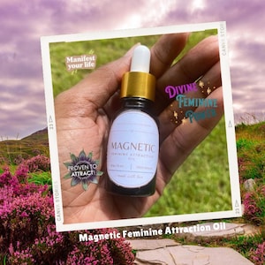 Magnetic Goddess Manifestation Oil – Feminine Attraction, Ritual & Body Oil – 100% Natural Essential Oil for Spirituality and Abundance