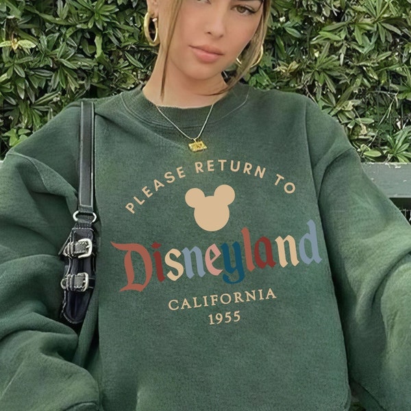 Disneyland Sweatshirt, Disneyland California 1955 Sweatshirt, Disney Sweatshirt, Mickey Sweatshirt, Magic Kingdom Sweatshirt, Disneyland Tee