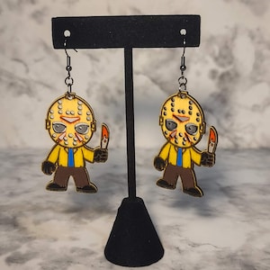 Jason Vorhees Wooden earrings