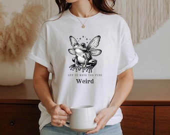 Funny Frog with Wings Tee - Off To Make The Vibe Weird