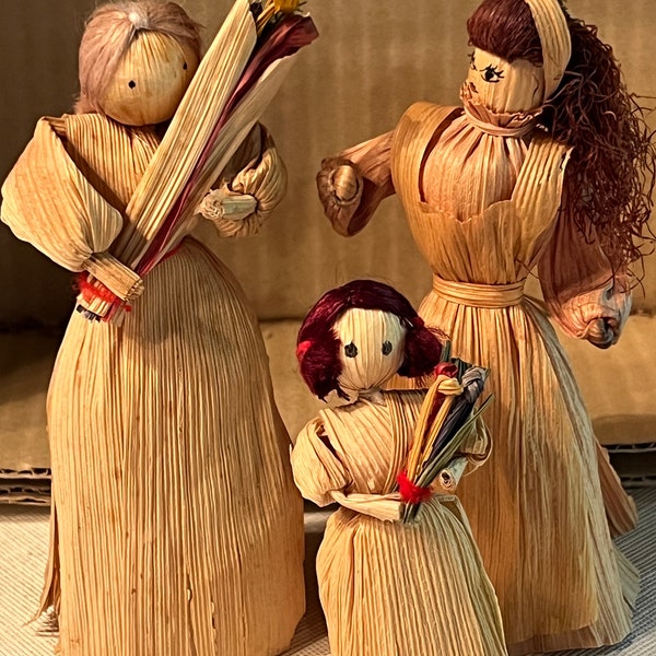 Corn Husk Flowers Etsy