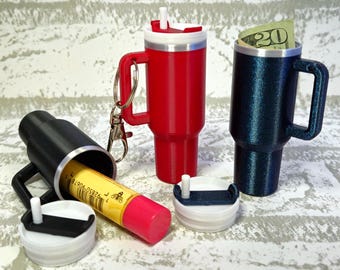 Mini portachiavi Tumbler / porta burro cacao / porta pillole / Mini portachiavi Tumbler