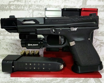 Espositore per Glock con porta caricatore / Espositore per 1911 con porta caricatore / Espositore per Sig P226 e P320 con porta caricatore