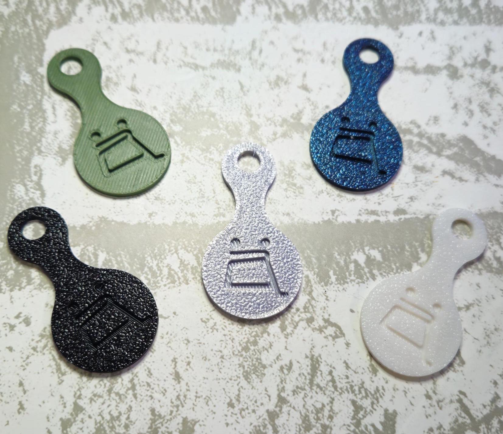Porte-clés Pièce De Caddie - Lot De 4, Acier Inoxydable Argenté