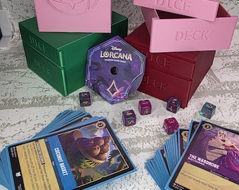 Contenitore per mazzo, dadi e segnalino tradizione Disney Lorcana