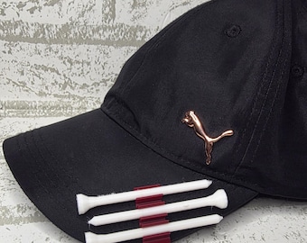 Supporto per tee da golf con clip per cappello: trasporta 5 tee a mani libere