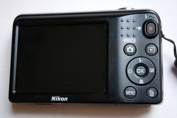 Nikon Coolpix A10 Digital Camera Purple With Body Art, Digital