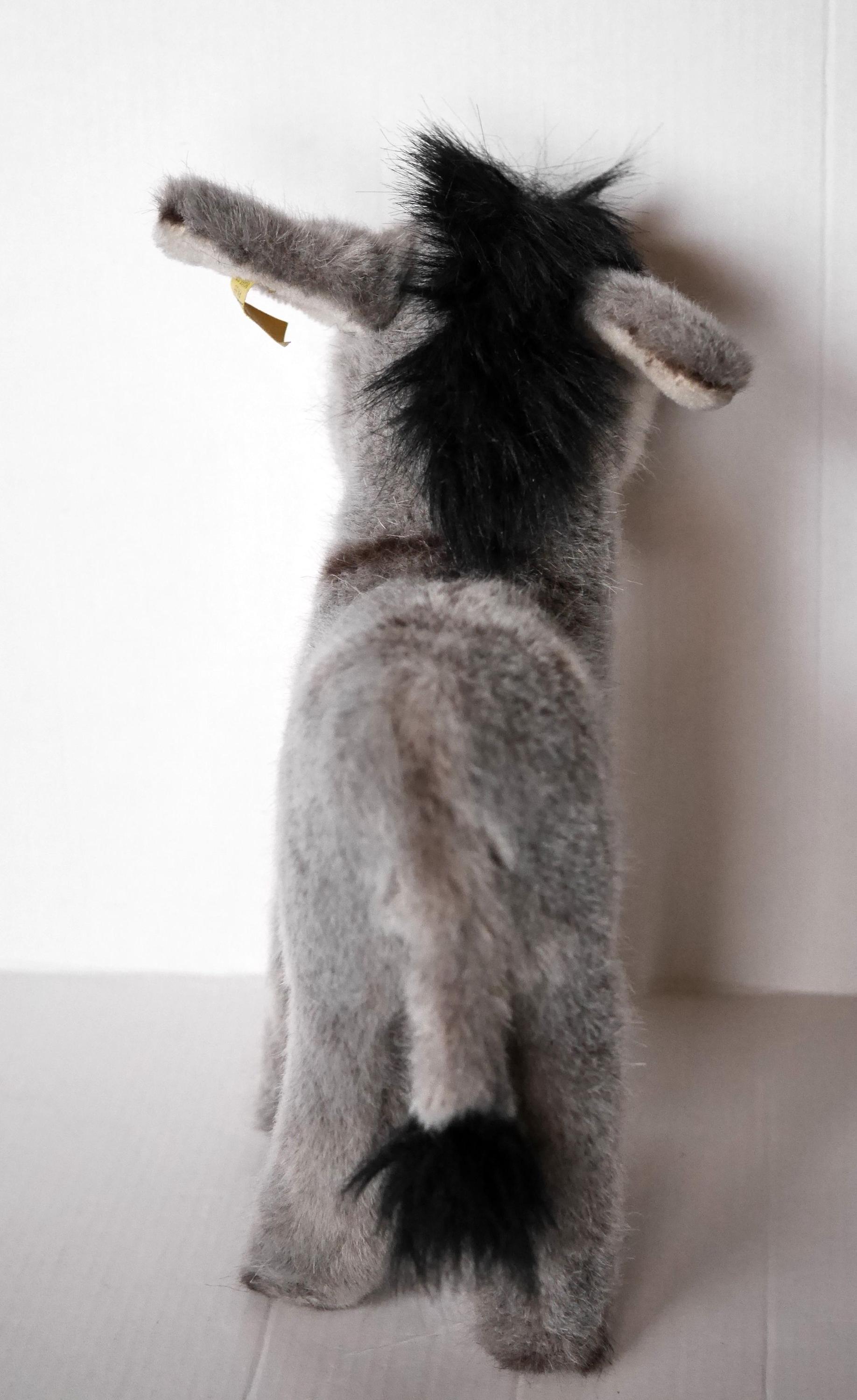 Vintage Steiff Donkey GRISSY, 3605/20, 20 Cm, With All IDS, K/F/S