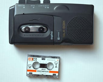 Sanyo TRC 520M Talk Book Micro 2 Speed, Mini Diktiergerät m. Kassette, getestet