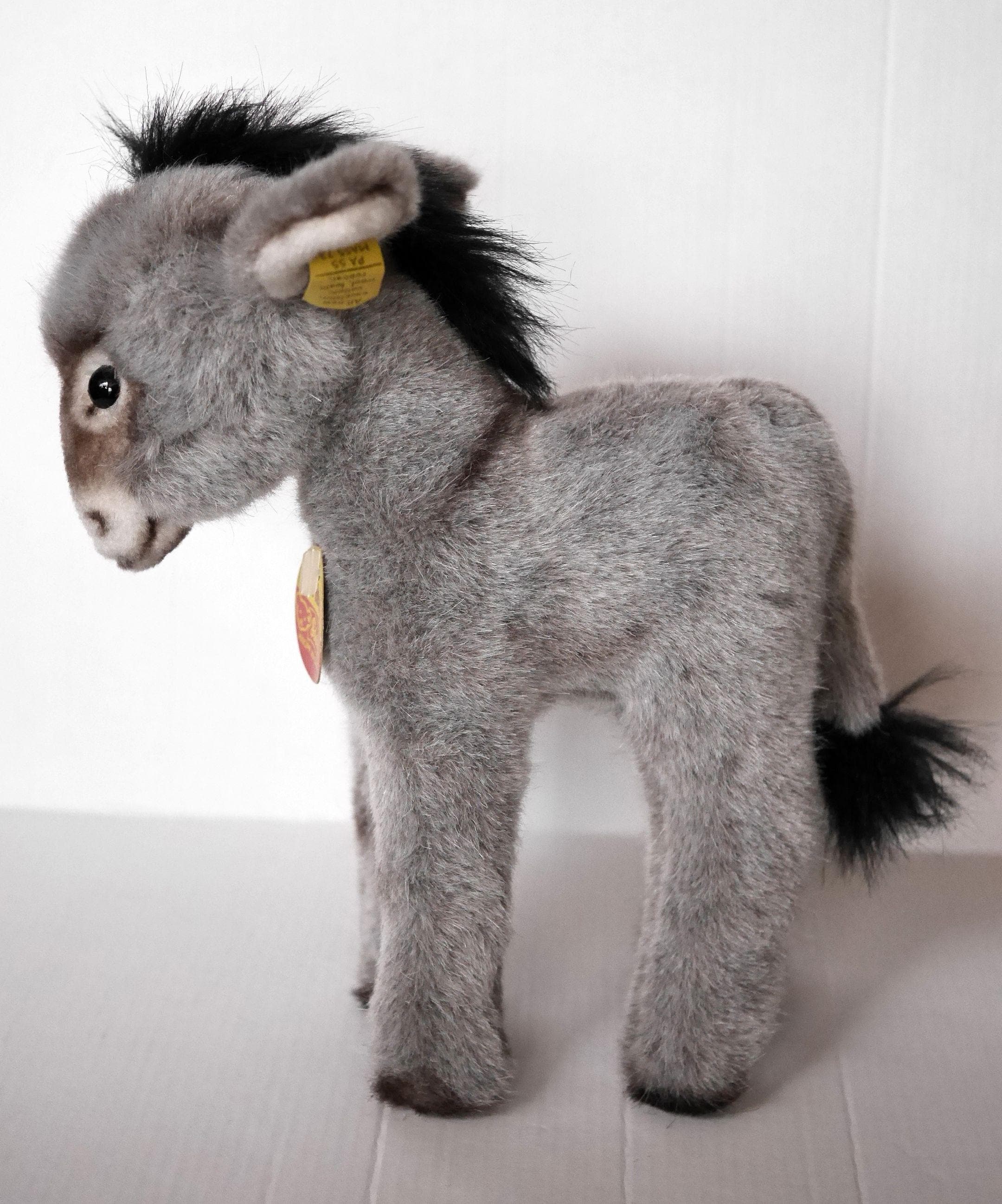 Vintage Steiff Donkey GRISSY, 3605/20, 20 Cm, With All IDS, K/F/S