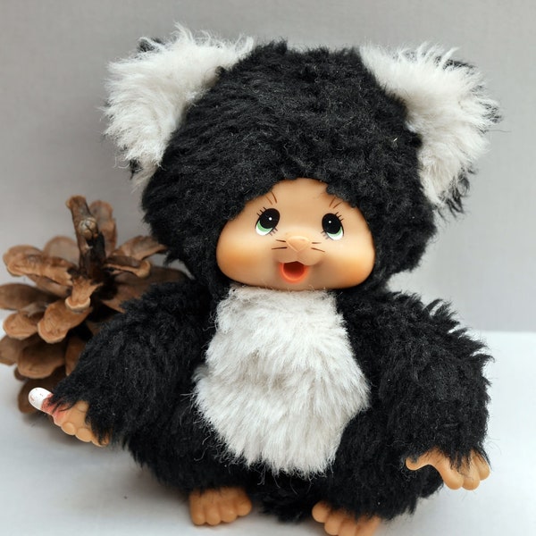 Original SEKIGUCHI Monchhichi Katze Minka,Kater Stanislaus, schwarz/weiß, Nyamy