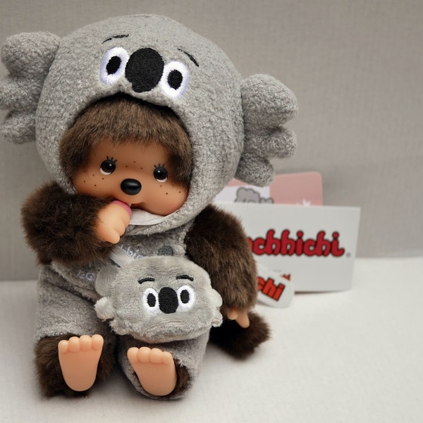 Sekiguchi Monchhichi Koala-Overall mit Tasche, Yumeminemi, NEU