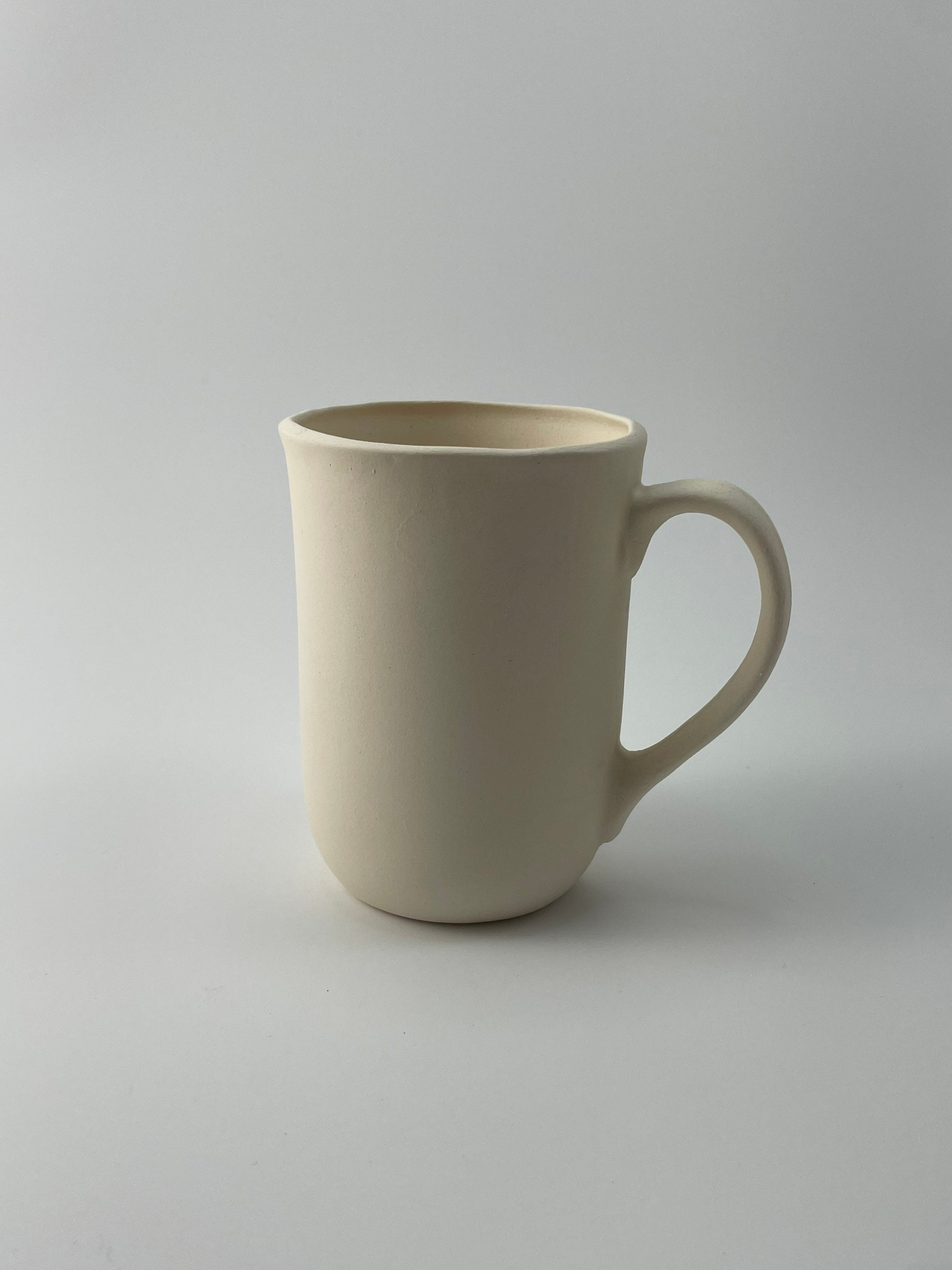 Elephant Abundance: Handmade Ceramic Espresso Cup Gold Handle