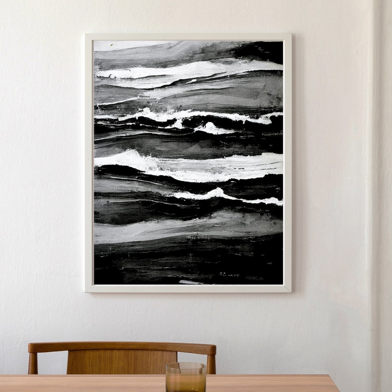 Abstract Wall Art Black and White Printable Art Modern Etsy