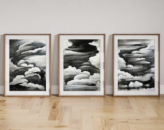 Abstract Wall Art, Black and White, Printable Art, Modern Painting, Minimalist Print, Contemporary, Digital download
