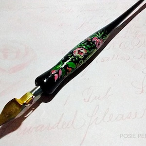 Hand Painted Calligraphy Dip Pen Nib Holder with Nib