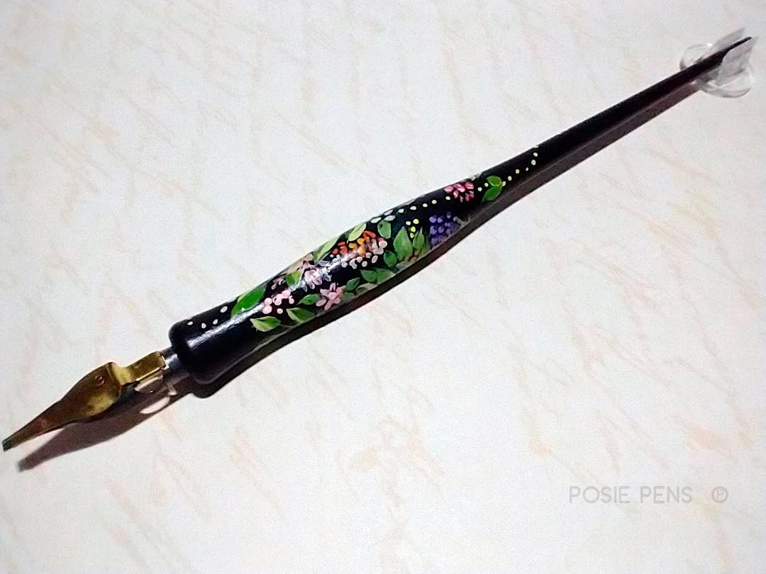 Handpainted Calligraphy Pen Nib Holder for Italic Gothic Etsy