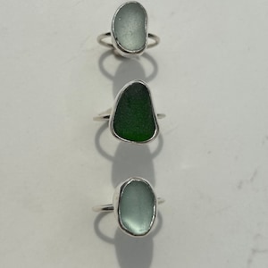 Statement seaglass ring