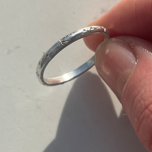 Handmade Recycled Sterling Silver Cosmic Star Ring