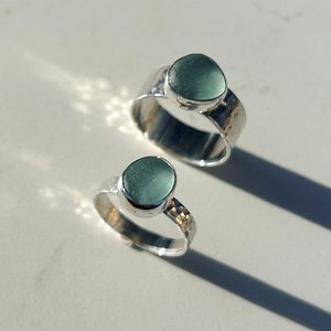 Dicker Bandring aus Seeglas