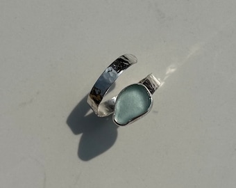 Seaglass wrap ring