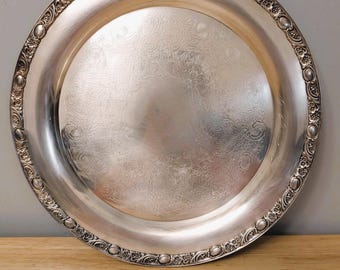Vintage Silver Platter | WM Rogers and Son, 1921 | Academia