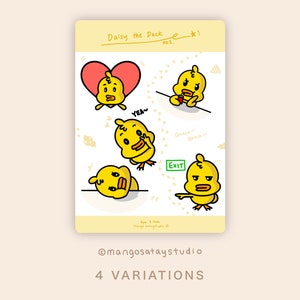 Schattige eend stickervelset || Kuiken || Handgemaakt