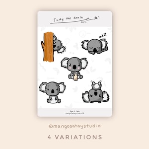 Cute Koala Sticker Sheet Set || Sheep || llama || Handmade