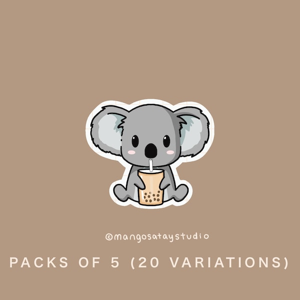 Judy the Koala Sticker Packs of 5 || Die Cut Stickers || Handmade ||