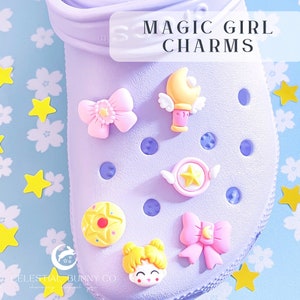 SHOE CHARM Magical | Star | Moon | Celestial | Crystal | Bow | Pink | Purple | White | Sailor | Anime | Kids | Cartoon | Cute |Kawaii