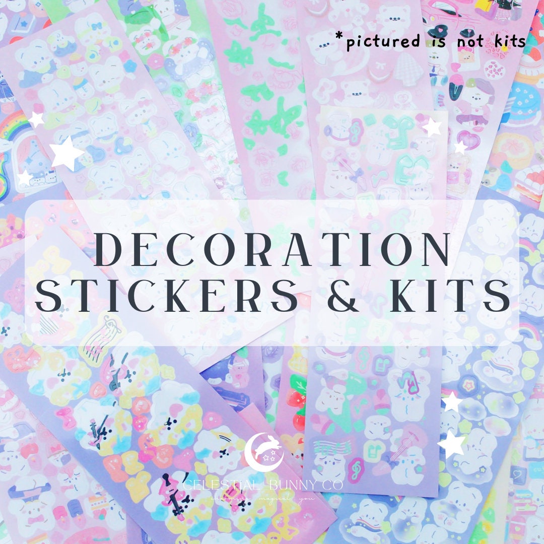 ZJSXINDI Decor Stickers | 3 Sets | Cute Deco Stickers Kpop Photocards  Stickers for Journaling, Scrapbooking Or Photocard Toploader Deco，DIY  Decoration