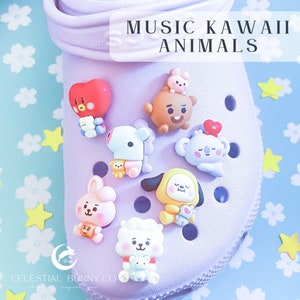SHOE CHARM Music Kawaii Animal Friends | Cute | Kawaii | Set | Pack | Accessories | Clip | Gifts | Kids | Kpop | Custom | Bling | Heart