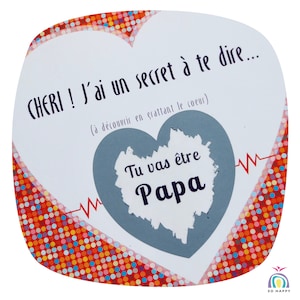 Carte à gratter « Tu vas être Papa » - annonce grossesse originale au futur papa