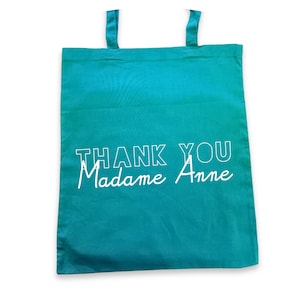Bolsa de tela personalizada – Regalo de fin de curso – Gracias Maestro, Maestro, ATSEM, Maestro de escuela