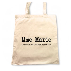 Bolsa de tela personalizada – Regalo de fin de curso – Gracias Maestro, Maestro, ATSEM, Maestro de escuela