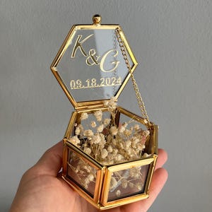 Ring Box, Wedding Ring Box, Ring Bearer Box, Engagement Ring Box, Proposal Ring Box, Glass Ring Box, Personalized Ring Pillow