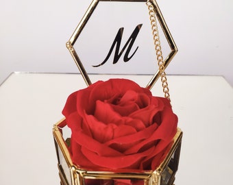 Personalized Glass Ring Box: Handmade Wedding Proposal Box