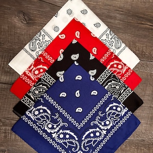 Embroidered Bandanas- Hand Stitched Bandanas- Bandanas- Customizable Bandanas-Bandana Gift- Wedding- Personalized Bandanas- Pet neckwear-