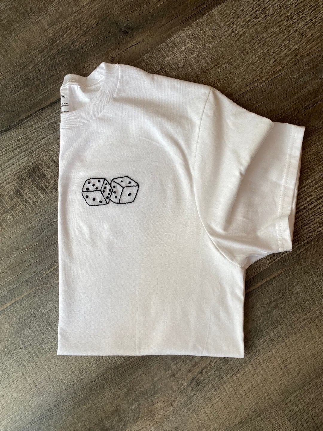 Embroidered Dice Shirt Hand Stitched Shirt Dice Shirt Embroidered Shirt Hand Stitched Dice